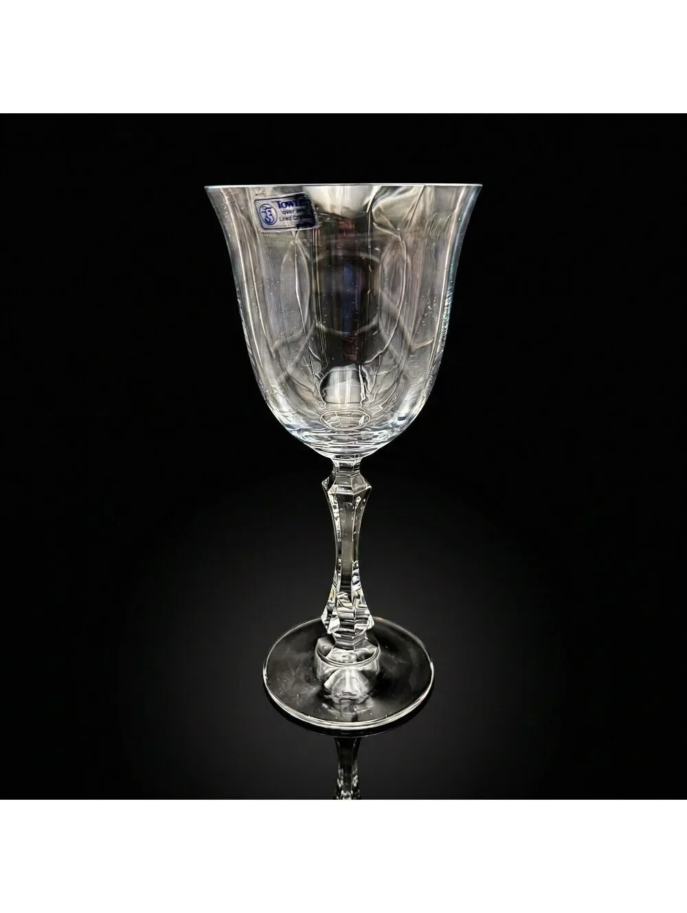 Vintage Set of 3 Towle Austria Lead Crystal Wine Glasses Goblets 24% Lead 8.5